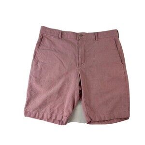 Jos A Bank 1905 Mens Shorts Size 36 Oxford Pink Flat Front Bermuda